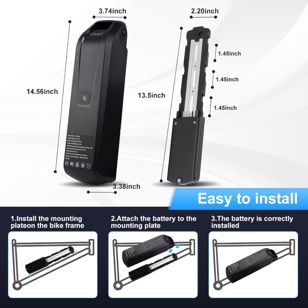 36V 48V 52V Hailong EBike แบตเ - Ebike Battery 48V 20Ah Hailong บทวิจารณ์และราคา
