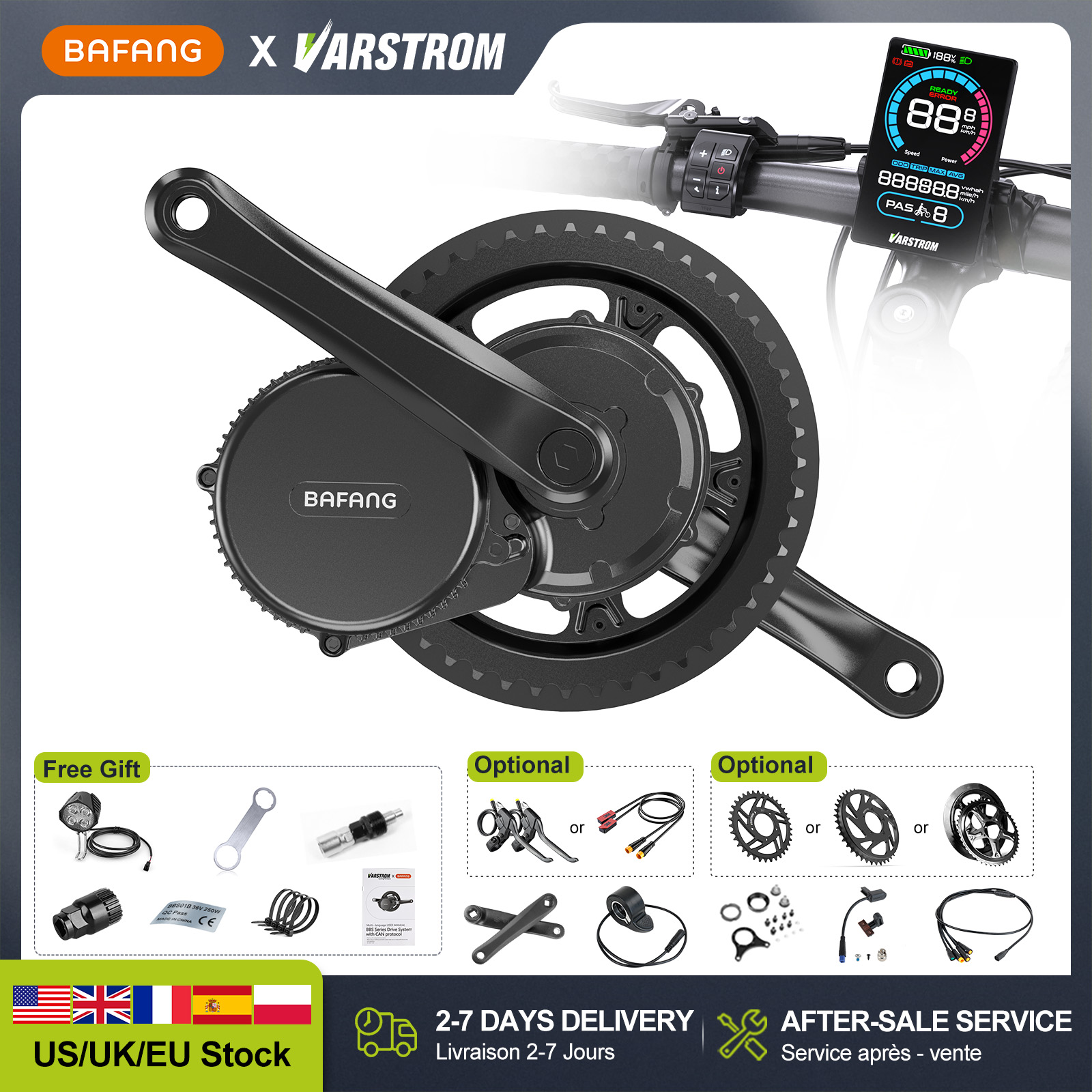 มอเตอร์ขับเคลื่อนกลาง BAFANG 4 - Bafang Bbs02B 48V 750W Mid Drive Kit บทวิจารณ์และราคา