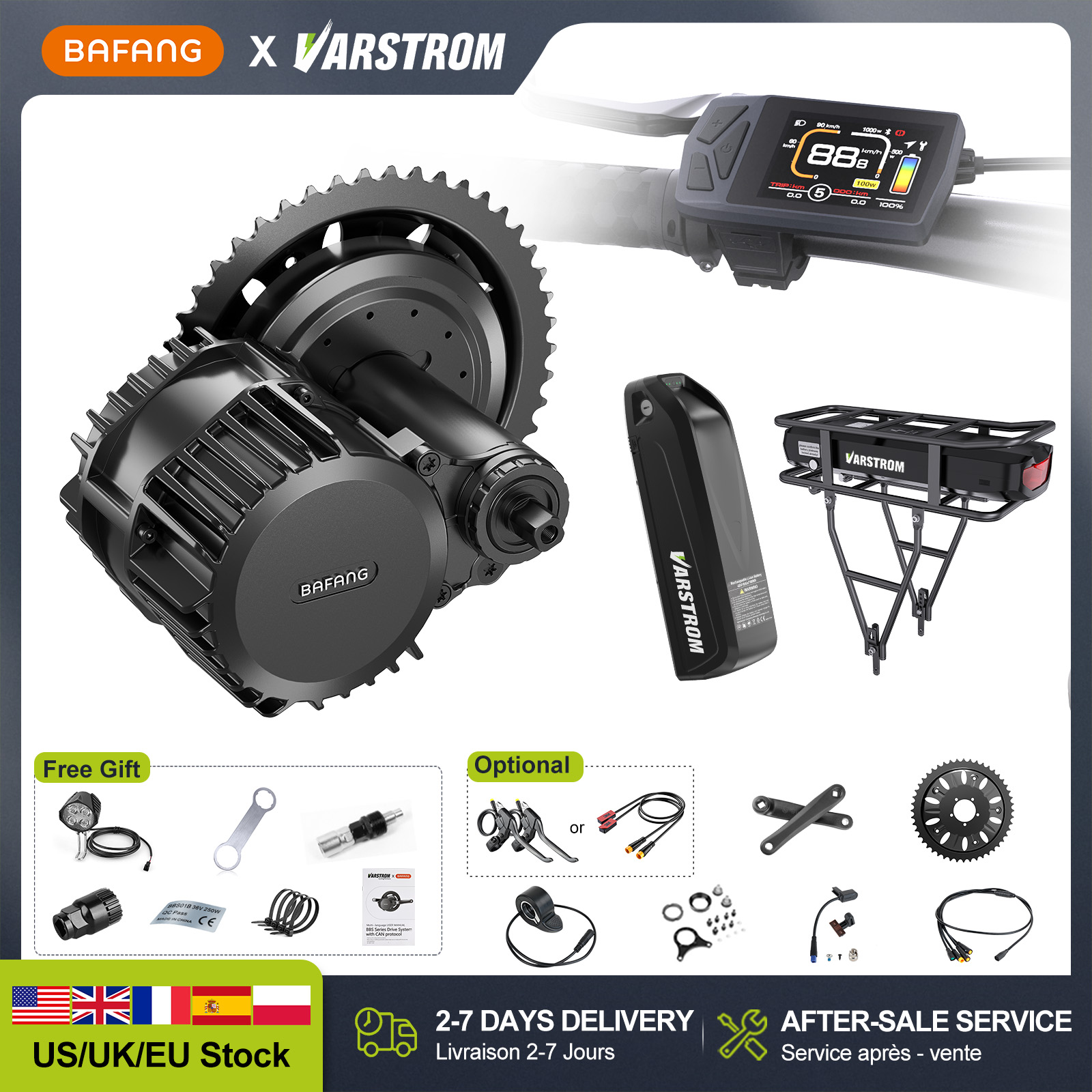 มอเตอร์ขับเคลื่อนกลาง Bafang 4 - Bafang Bbs02B 48V 750W Mid Drive Kit บทวิจารณ์และราคา