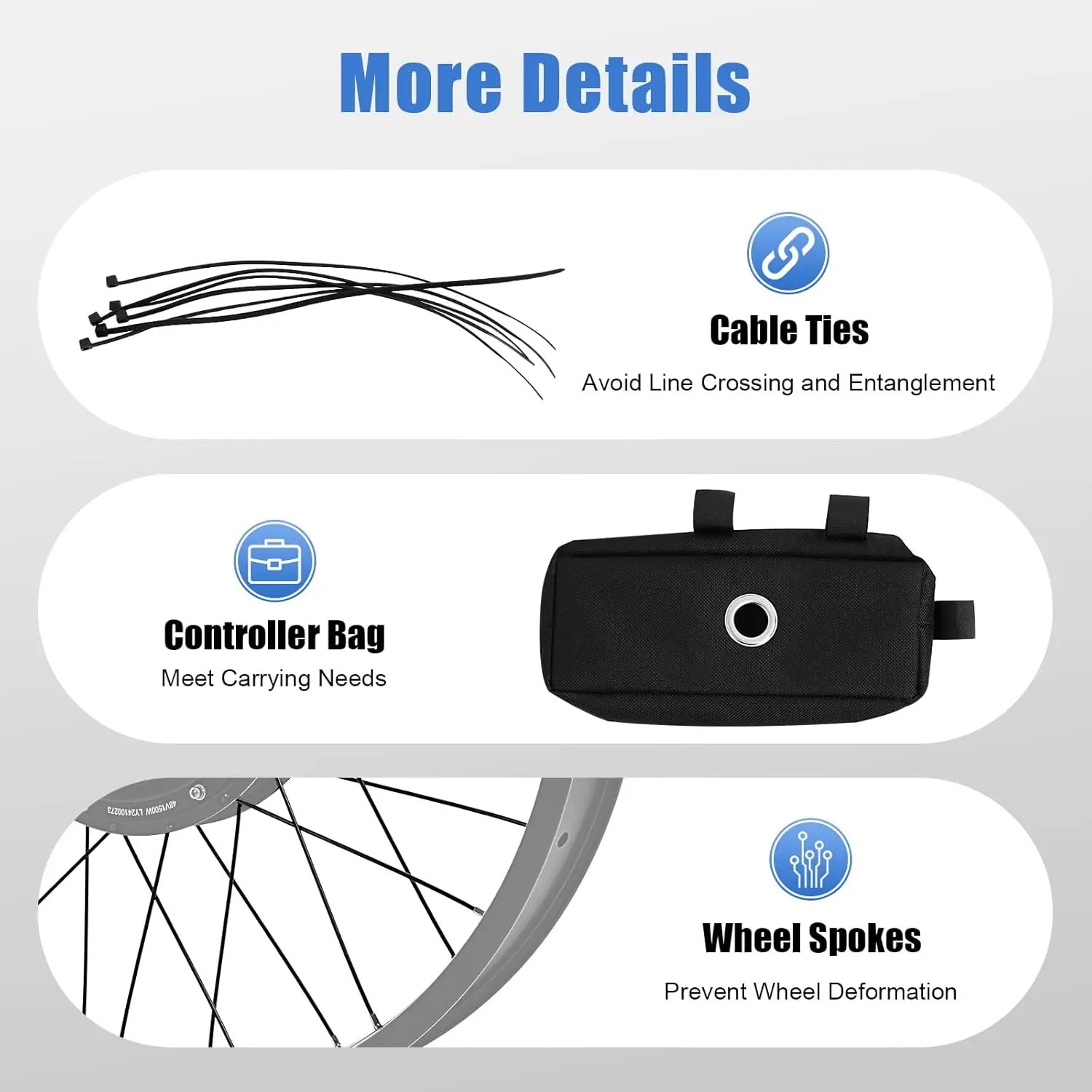ชุดแปลงจักรยานไฟฟ้า 48V 1500W  - 72V 5000W Hub Motor Kit บทวิจารณ์และราคา